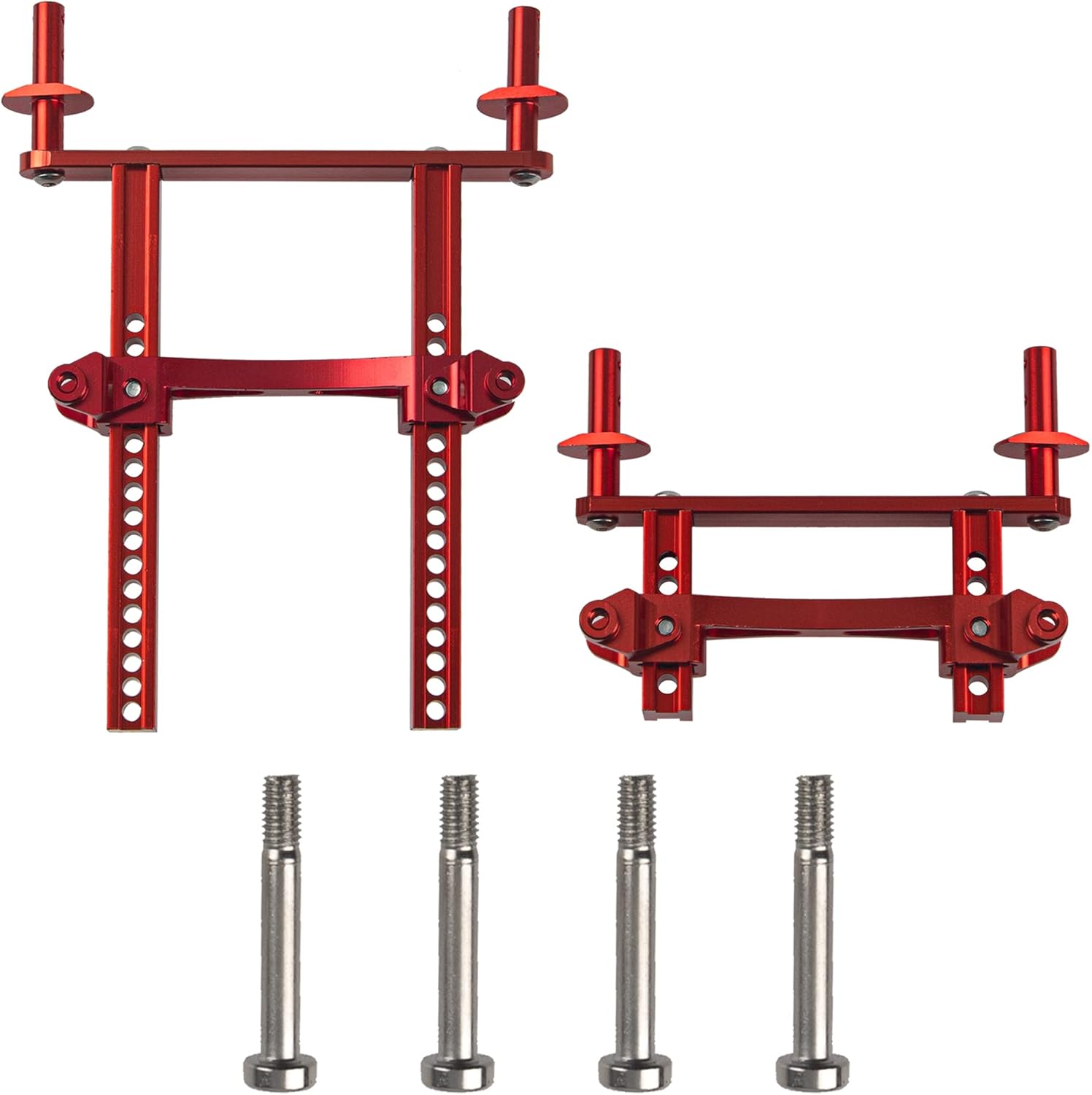 Metal Front & Rear Body Mounts Shell Post Fixing Bracket Compatible with Traxxas TRX4 Defender 8215 1/10 RC Crawler Car Upgrade Part