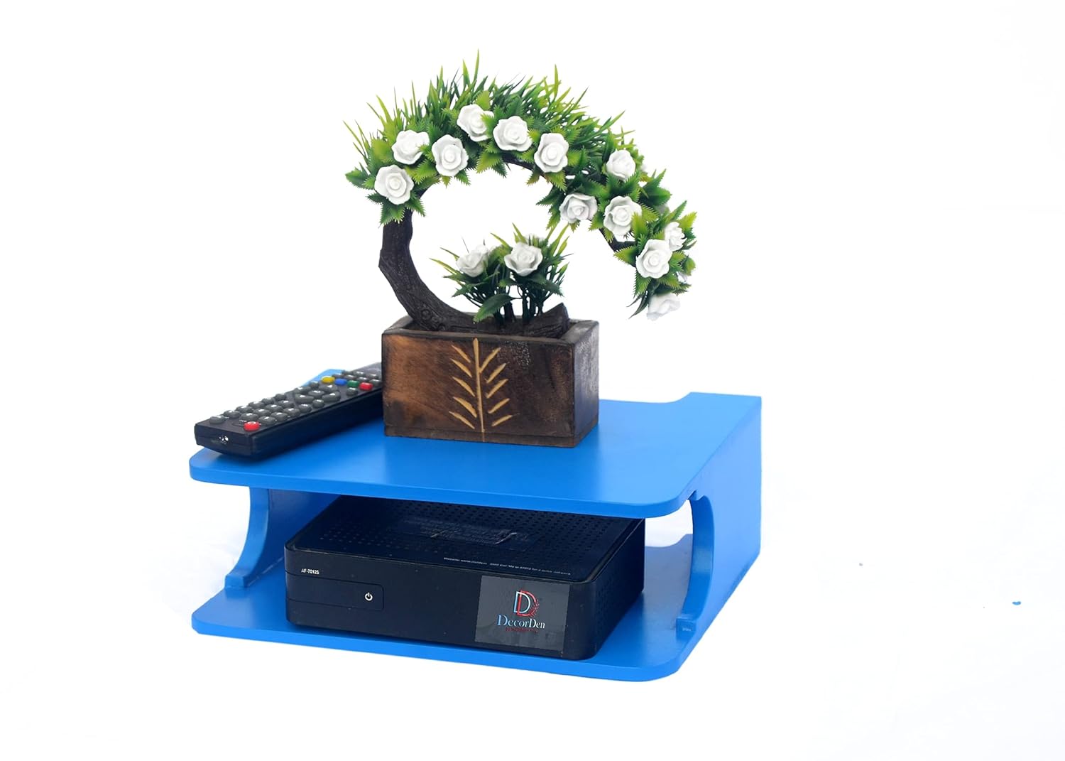 DecorDen Engineered Wood Set Top Box Stand Wall Mount Wall Shelves