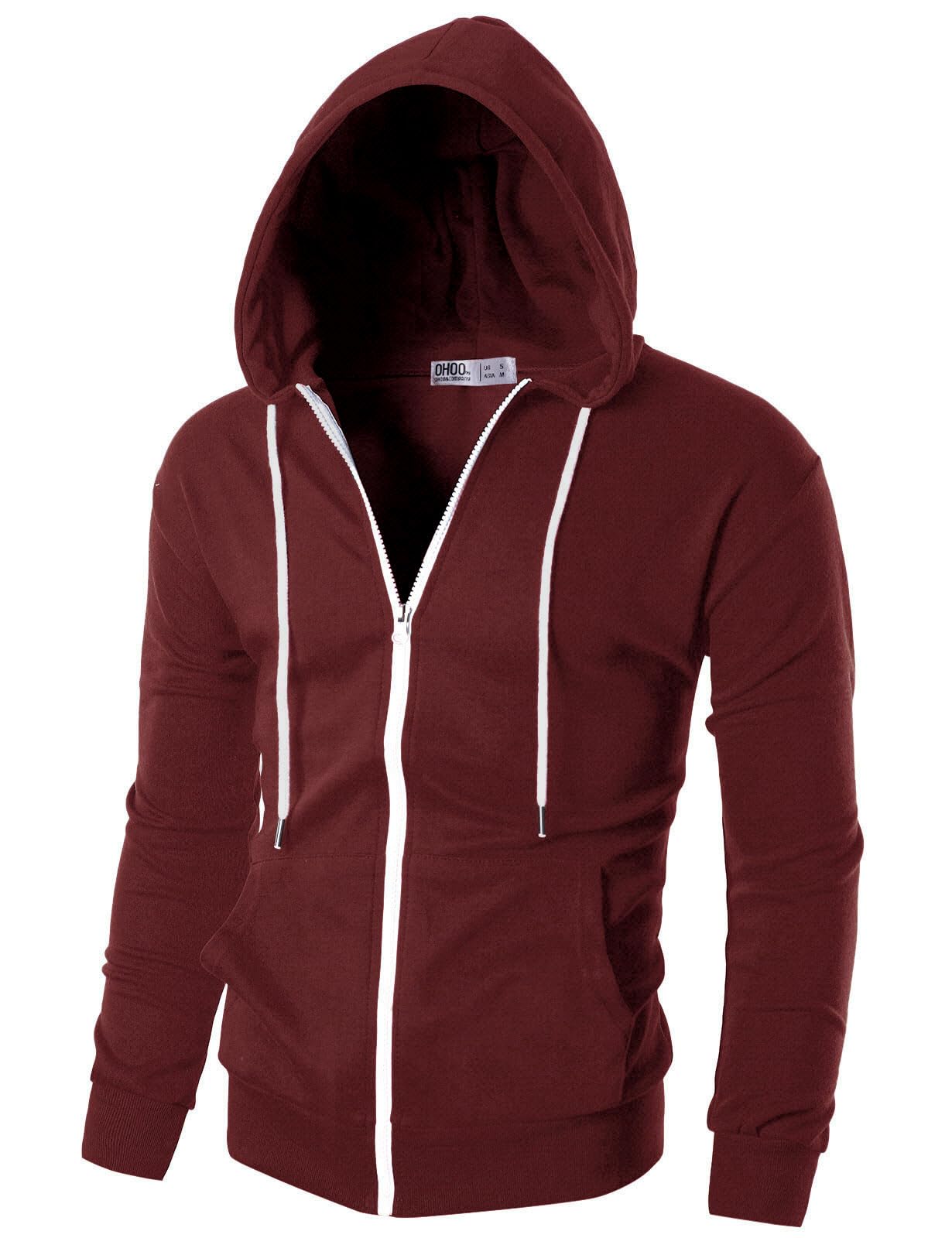 Men's Zip Up Hoodie Lightweight Sweatshirt Full Zip Hooded Jacket