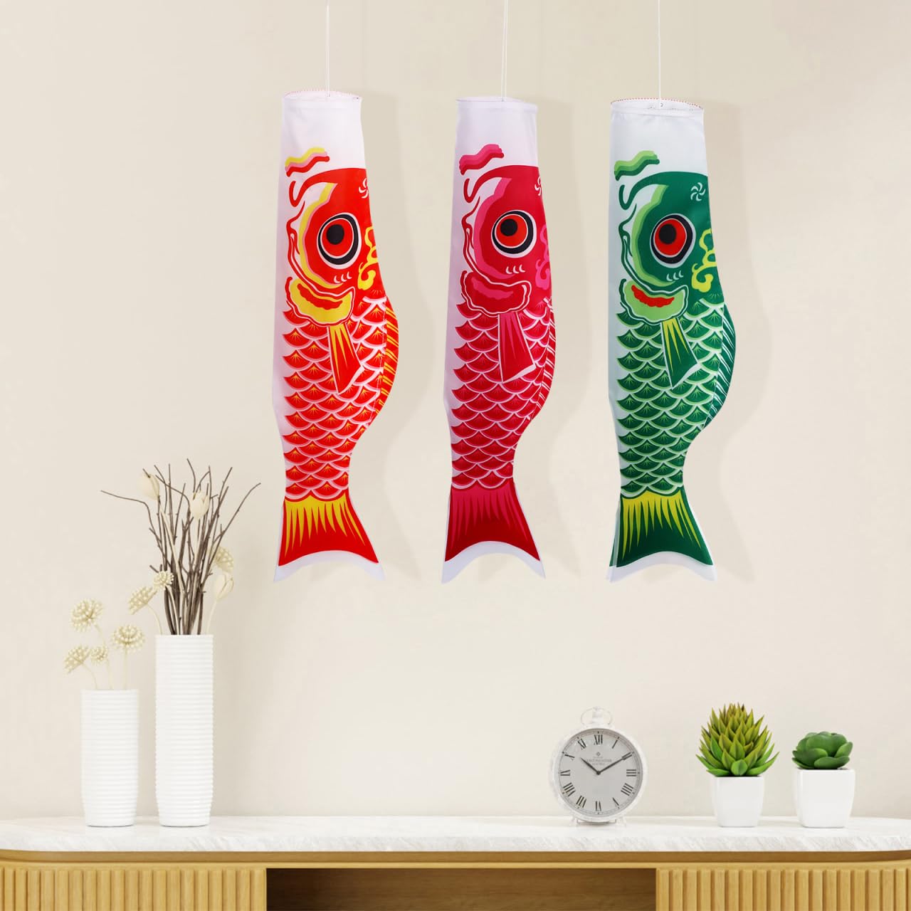 DOITOOL Lot de 5 Manchons à air pour Carpe - Drapeau - Koinobori - Décoration à Suspendre - pour sushis - 70 cm