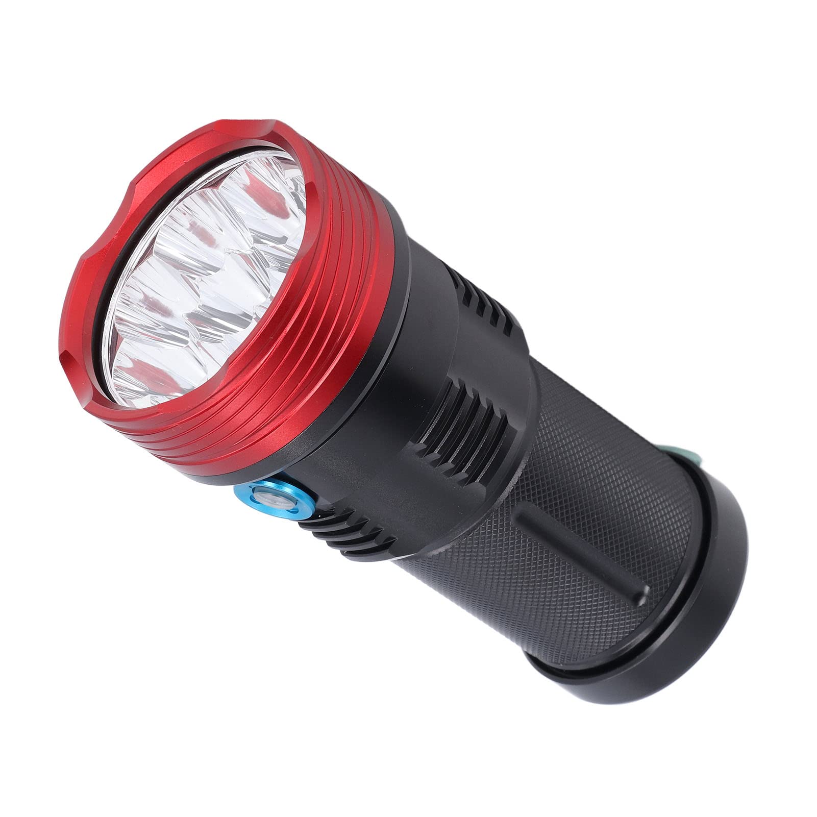 Latarka LED o wysokiej jasności 8000 lm Wodoodporna latarka kempingowa z 9 koralikami do lampy T6 do przygód na świeżym powietrzu piesze wycieczki Awaryjny stop aluminium 139 mm