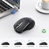 Mouse inalámbrico TECKNET (2.4G y BT5.0/3.0) silencioso 4800 DPI, USB A y Bluetooth, 6 botones, amplia compatibilidad - Gris (Estándar Global Reciclado) 8