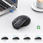 TECKNET Souris sans fil (2.4G & BT5.0/3.0 Silencieux 4800 DPI Ordinateur USB A & Souris Bluetooth 6 Boutons, large compatibilité - gris