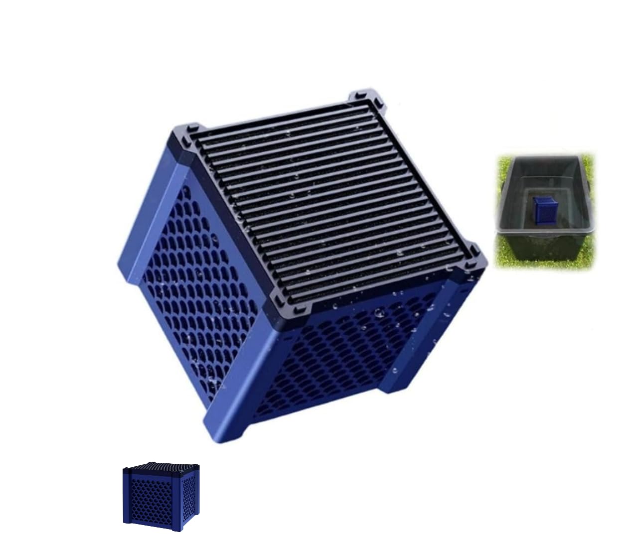 Photo 1 of SHENSENCHAO Ecological Aquarium Water Purifier, a new Type of Fish Tank Filter Cube, Suitable for Aquariums, Ponds, and Horse troughs Filters (Blue) (1)