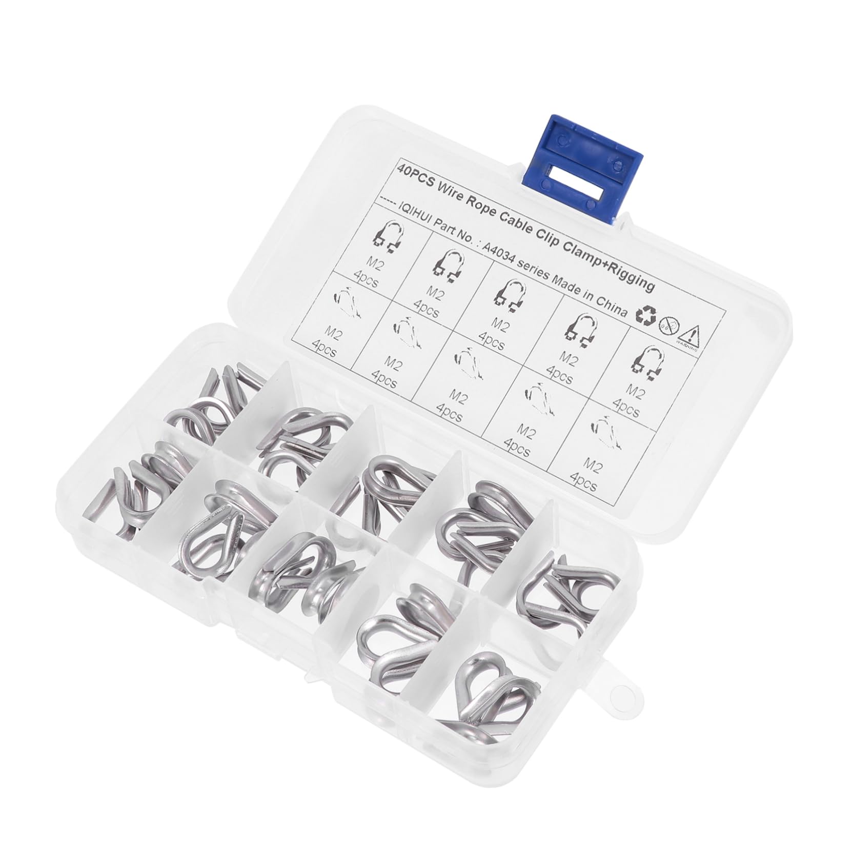 Garneck Pcs Set Stainless Steel Wire Rope Clamp Finisher Wire Clamp for High Corrosion Resistance