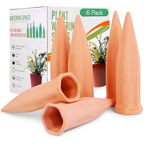 Plant Nanny Plant Watering Wine Bottle Stakes (6 Pack)