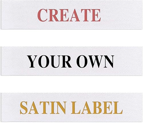 Wunderlabel Etiquetas de satén impresas personalizadas personalizadas para manualidades, arte de moda, cintas, etiquetas de ropa para coser, ropa,