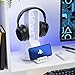 Paladone PlayStation 3-in-1 Headphone Stand and Tech Charging Station with Console Controller Cradle and 2 USB-C Ports, RGB Colour Changing Light Panel, Officially Licensed Gift for Gamers