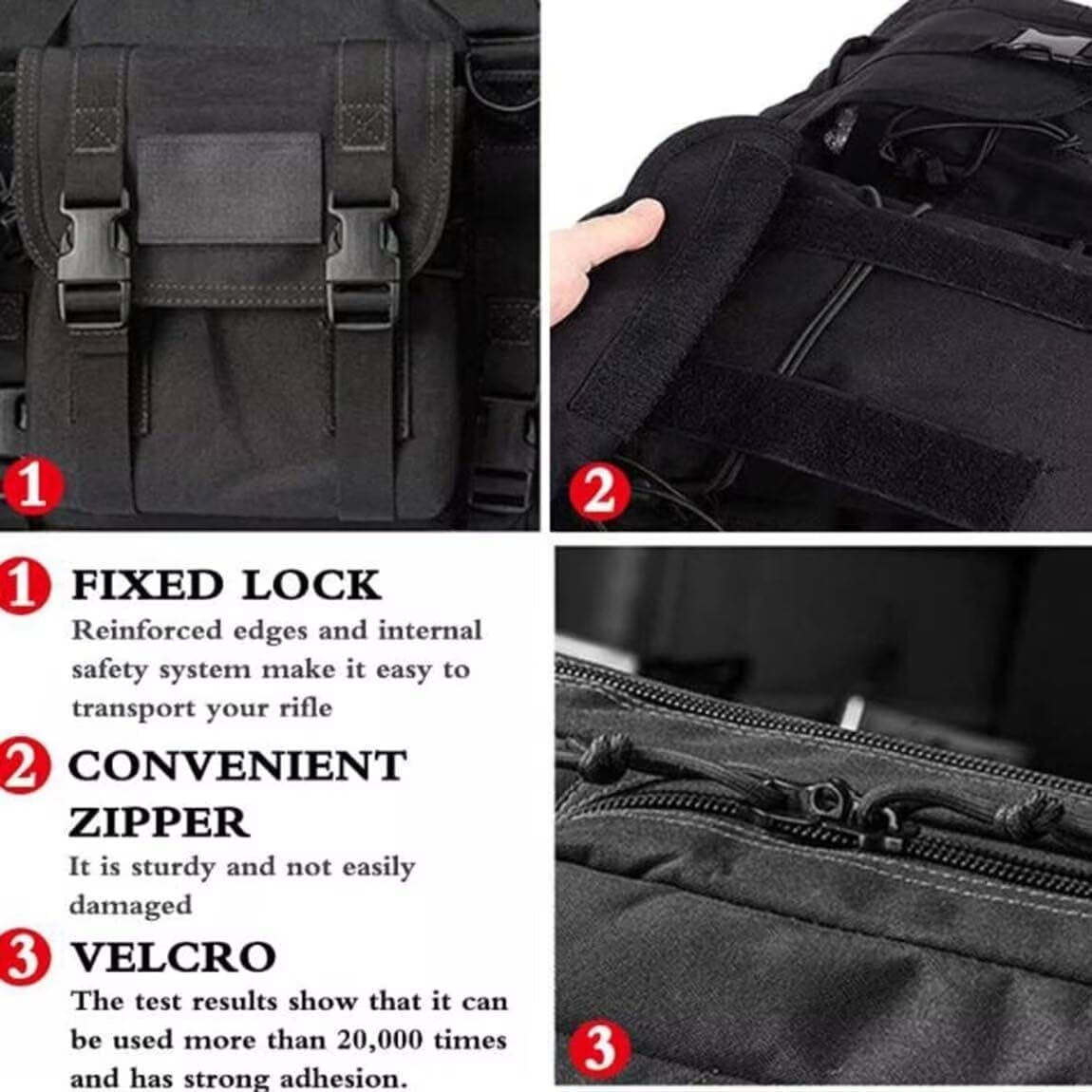 Generico Fodero tattico per carabina con Ottica montata Custodia carabina Aria compressa Custodia Fucile