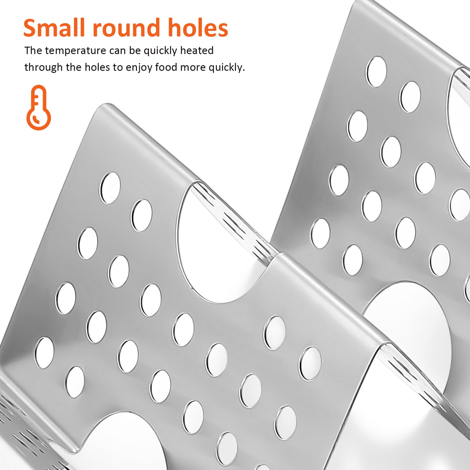VALICLUD 8 Piezas Soporte de Tacos de Acero Inoxidable Resistente para Tortillas y Burritos de Decorativas para Reuniones Familiares Restaurantes y Fiestas Diseño con Orificios para