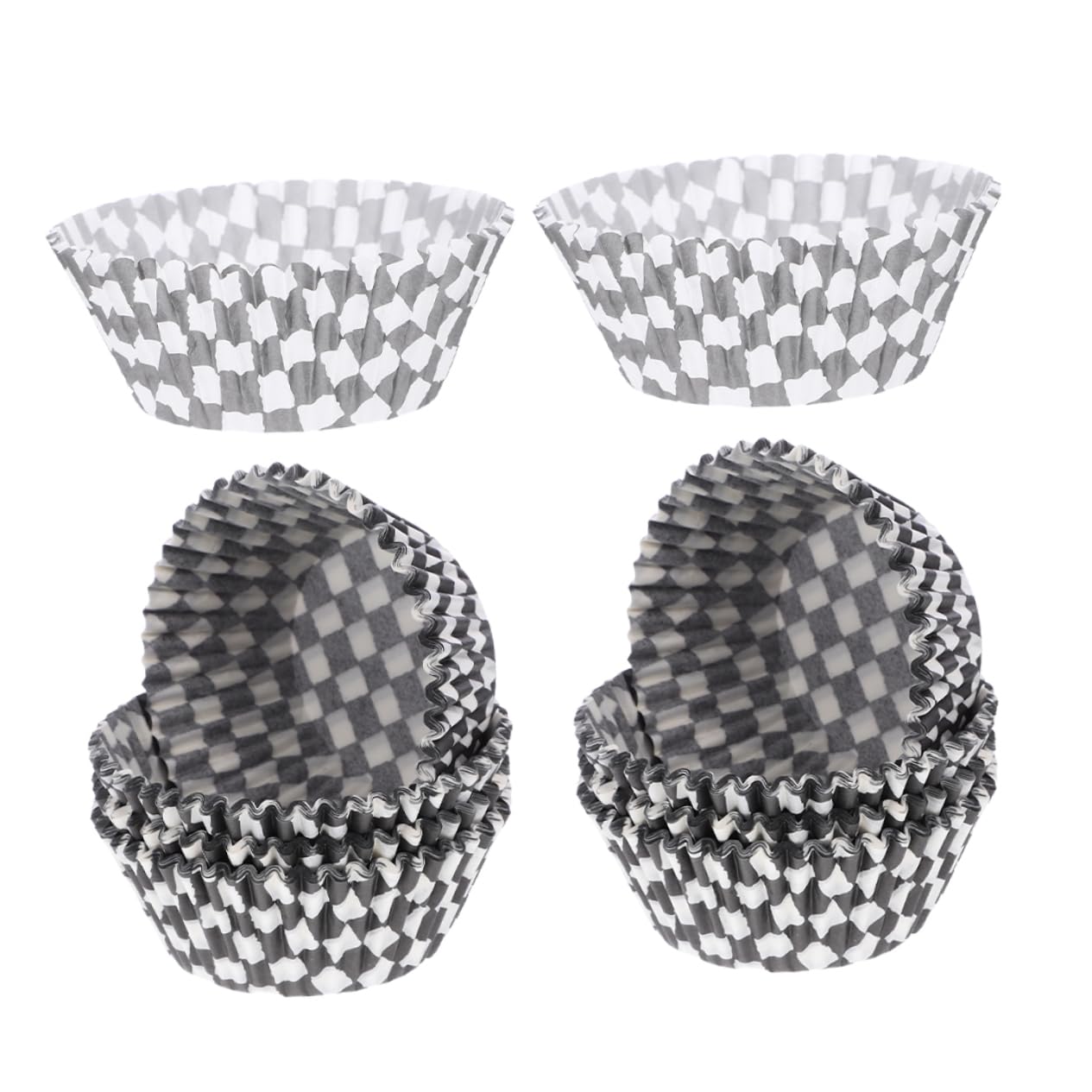 Amosfun 1000 Piezas De Bandeja De Pastel A Cuadros En Y Soportes Para Muffins Soportes Para Magdalenas Forros Para Muffins Pequeños Suministros Para Hornear