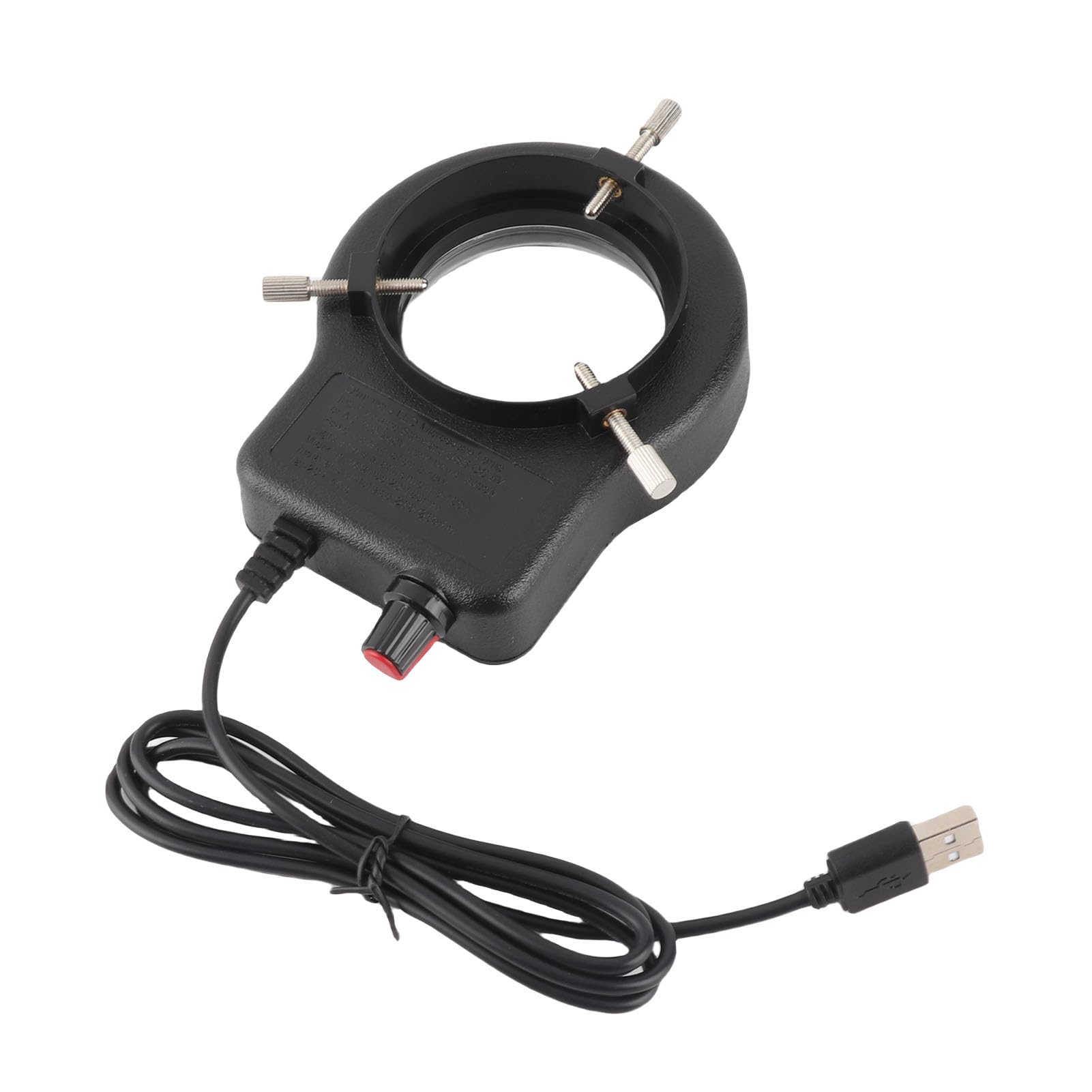 Illuminatore Regolabile con Luce per Microscopio Ad Anello a 144 LED, Lampada per Microscopio Ad Alta luminosità Alimentata Tramite USB Sorgente Luminosa Ad Anello a LED per