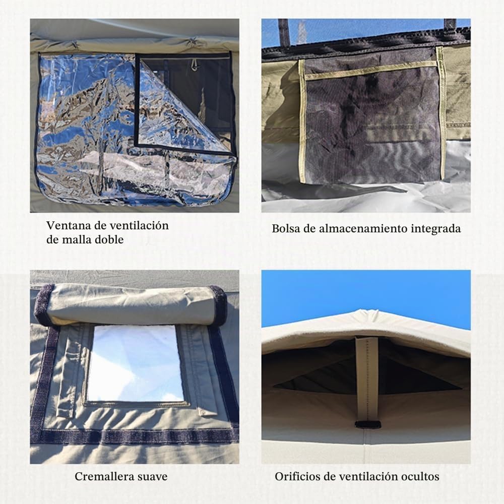 TentHome Tienda de Campaña 4-6 Personas Hinchable, Tienda de Campaña Grande Familiar Montaje Rapido Inflable, Tienda Cocina Camping