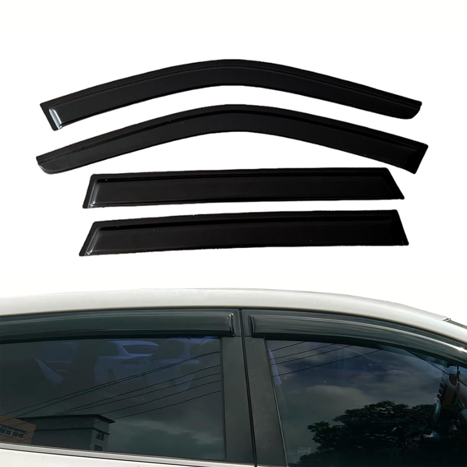 Compatibile con MITSUBISHI L-200 1998-2006 Double Cab Deflettori finestrini auto