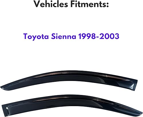 Miniatura 808 de KPY Moldura deflectora de viento con protección contra la lluvia compatible con Mazda CX-3 2016-2021 (CX3), 4 unidades, para ventana lateral