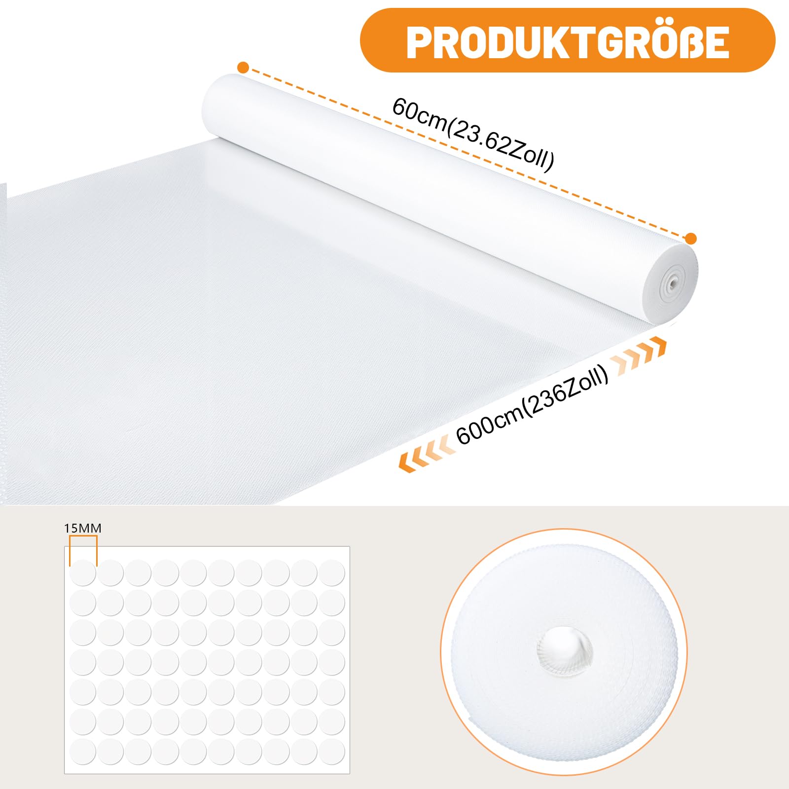 Tapis Tiroir EVA Transparent Dntorx - Lot De 70 Sections 50x600cm - Antidérapant Imperméable - Pour Cuisine, Réfrigérateur