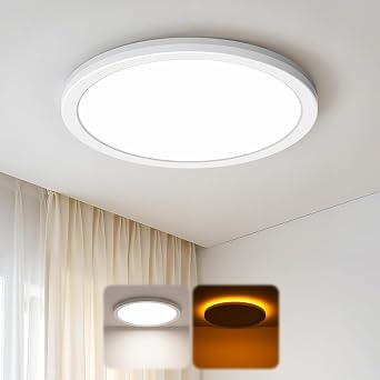 Matane LED Ceiling Light with Night Light,18W Ceiling Lamp Round White 22CM [Energy Class E]