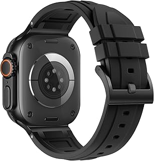 Compatible with Apple Watch Series 11 10 Strap 46mm,Ultra 3/2/1 49mm Silicone Straps Compatible with iWatch Series 9/8/7/ Price In India