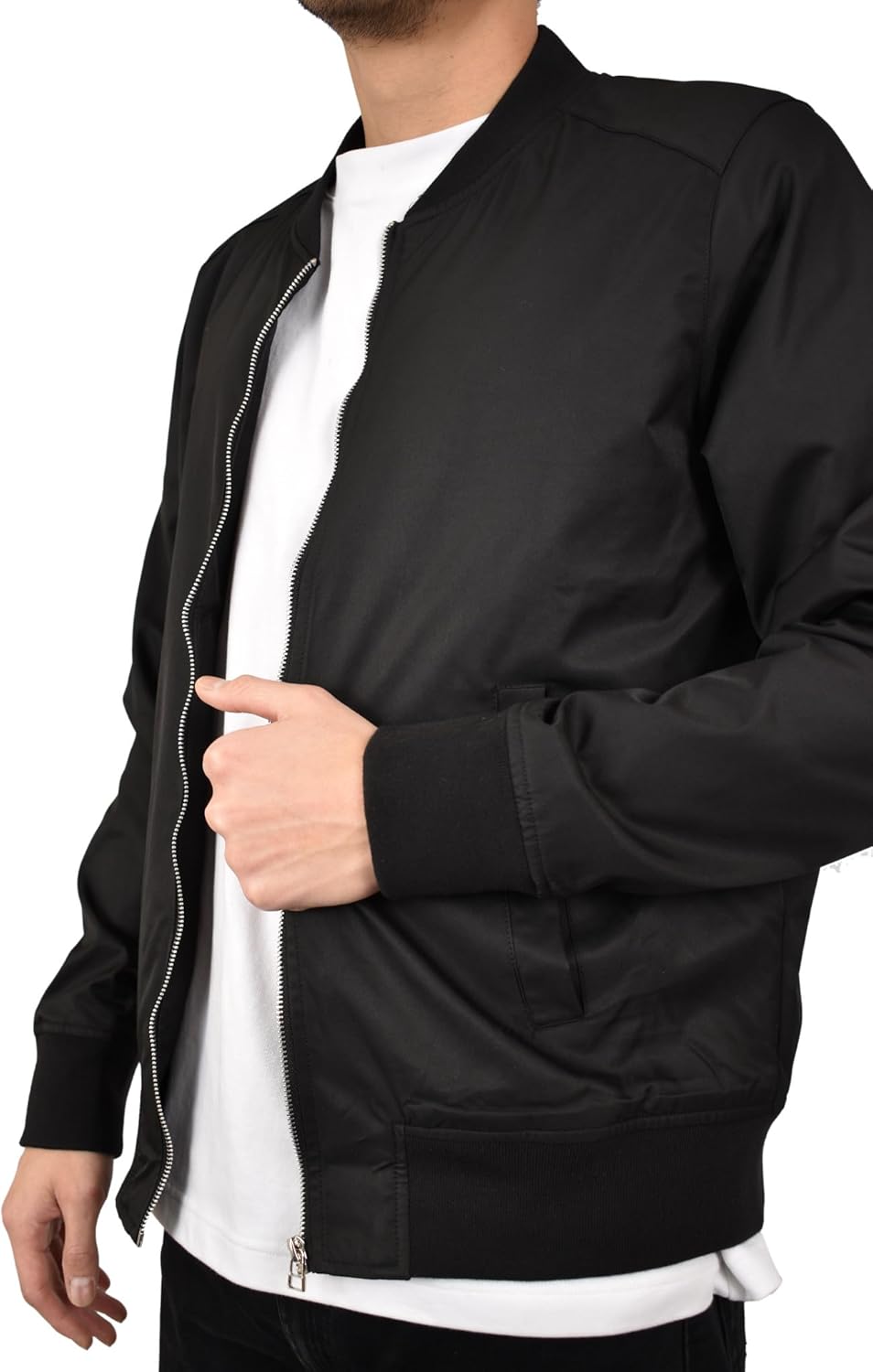 RIFLESSI Men's Slim Fit Lightweight Casual Varsity Bomber Jacket
