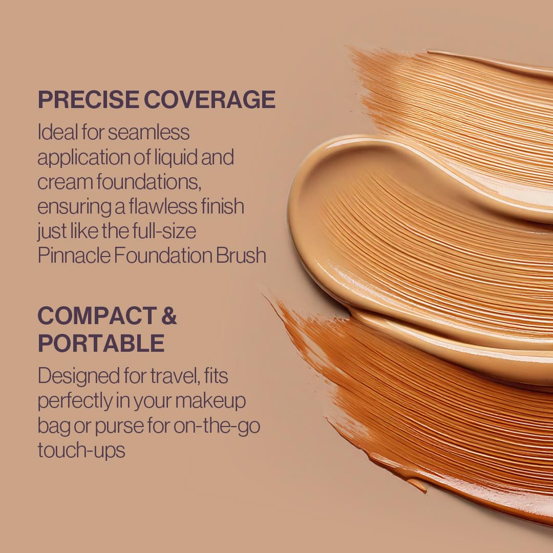 Anisa Beauty Travel Pinnacle Foundation Brush | Compact, Vegan-Friendly, High-Density Brush for Seamless Foundation Application. Ideal for Liquid, Cream, and Powder Makeup | Portable & Travel-Friendly - Image 6