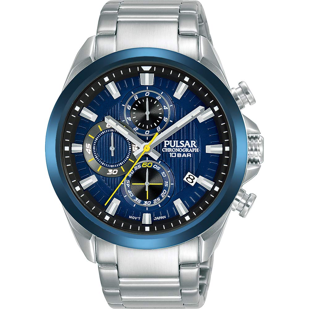 Pulsar Herren Analog Quarz Uhr Mit Edelstahl Armband Desertcart