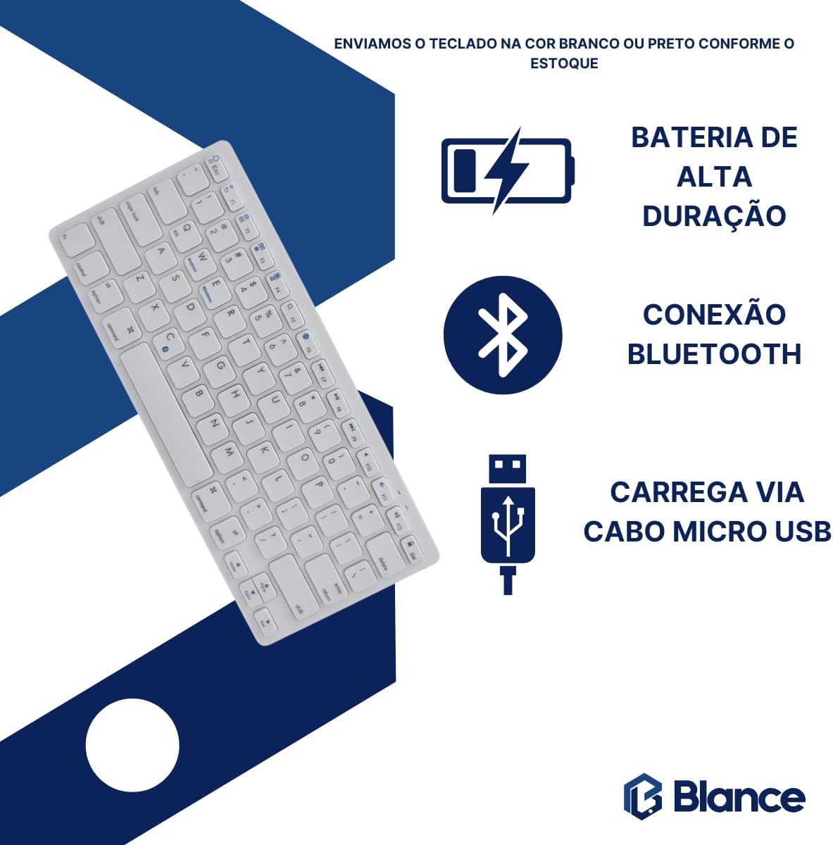 Blance, Kit Capa Com Teclado + Película De Vidro + Caneta Touch Para Tablet Galaxy Tab A9 Plus