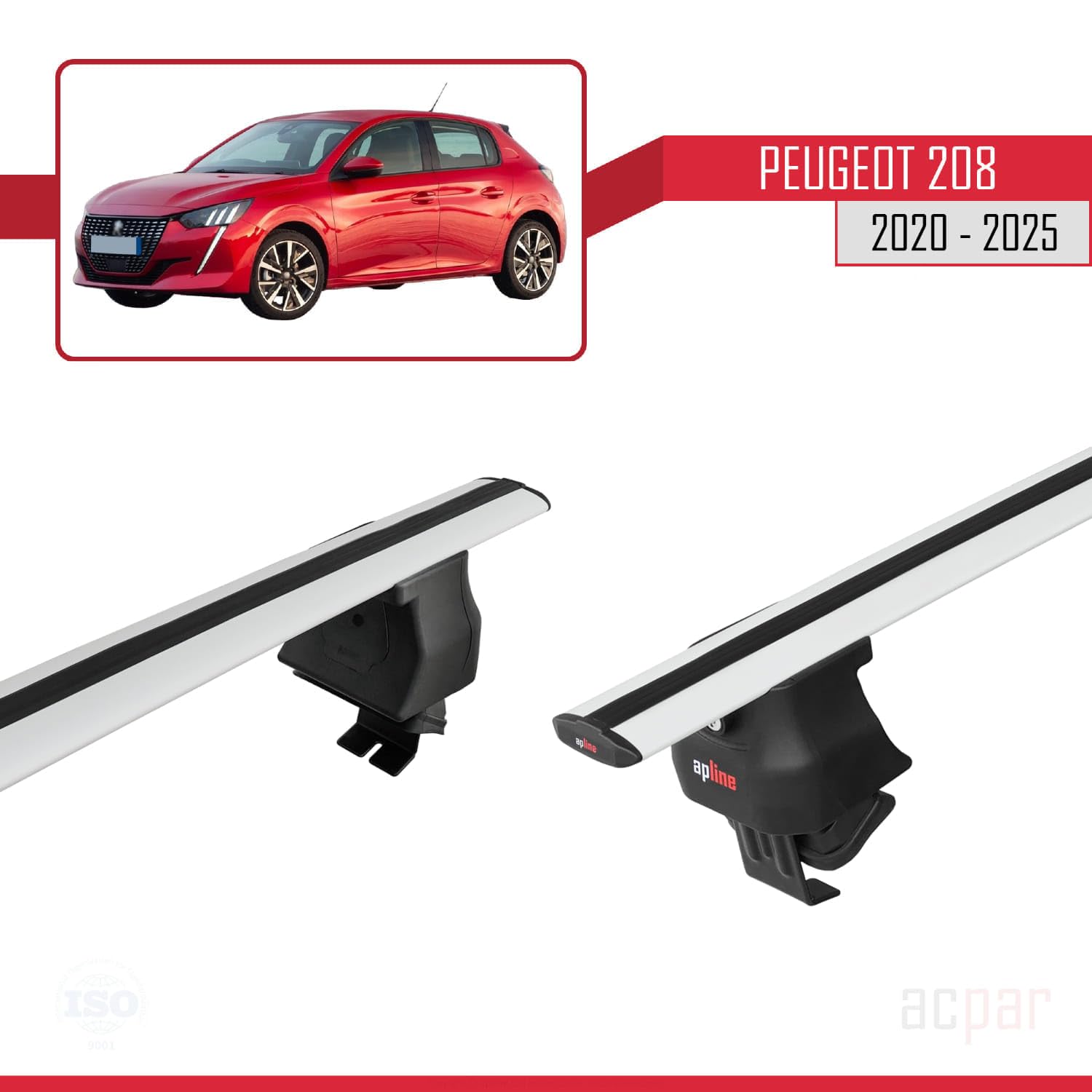 Barres De Toit Pour Nissan Juke (F15) 2010-2019 - ACE-4 Gris Aluminium, Porte-Bagages 75kg - 2 Barres