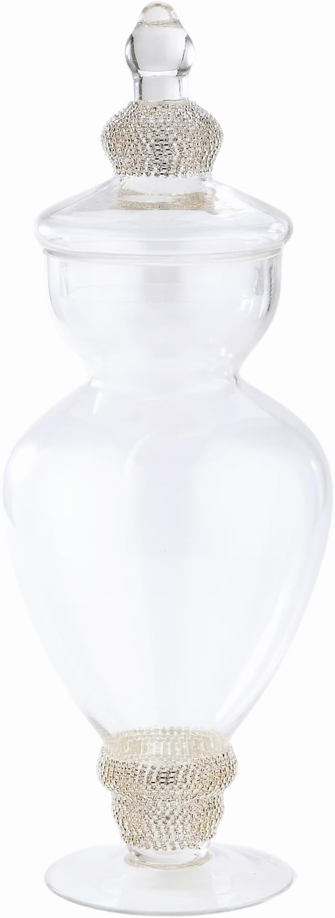Diamond Star Glass Apothecary Jars with Lids for Candy Buffet - Apothecary Jars for Bathroom, Candy Bar, Kitchen, Large (S D6 H15)