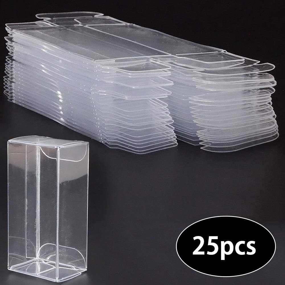 MINGZHE 100 PCS 1/64 Scale Model Car Display Case Transparent Toy Car Display Boxes Square Clear Plastics PVC Transparent Box Display Case Exhibition Box Accessories(Clear)