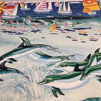 Amazon.co.jp: ヒロ・ヤマガタ ポスター ポップアートポスター dolphin