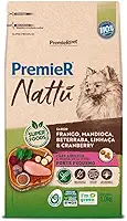 PremieR Pet Nattu Ração Seca para Cães Adultos Porte Pequeno Sabor Frango e Mandioca 1kg