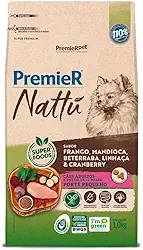 PremieR Pet Nattu Ração Seca para Cães Adultos Porte Pequeno Sabor Frango e Mandioca 1kg