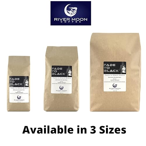 Miniatura 6 de River Moon Coffee, Granos de café tostado oscuro a negro, 16 onzas, extra oscuro, baja acidez, sin OMG, comercio directo, mezcla Fadernauts