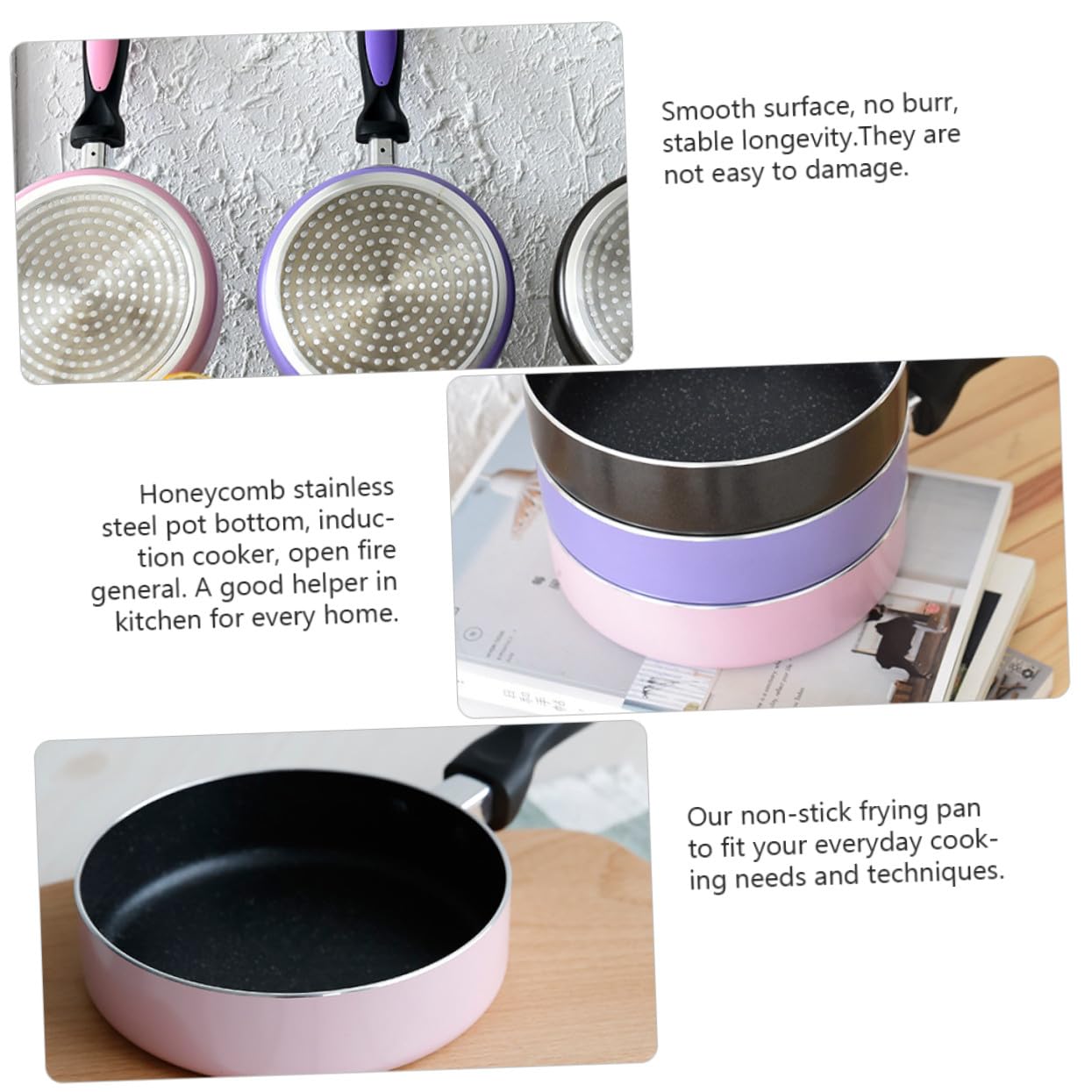 Aluminiumlegierung Antihaftpfanne Rosa 16cm für Eier und Pfannkuchen