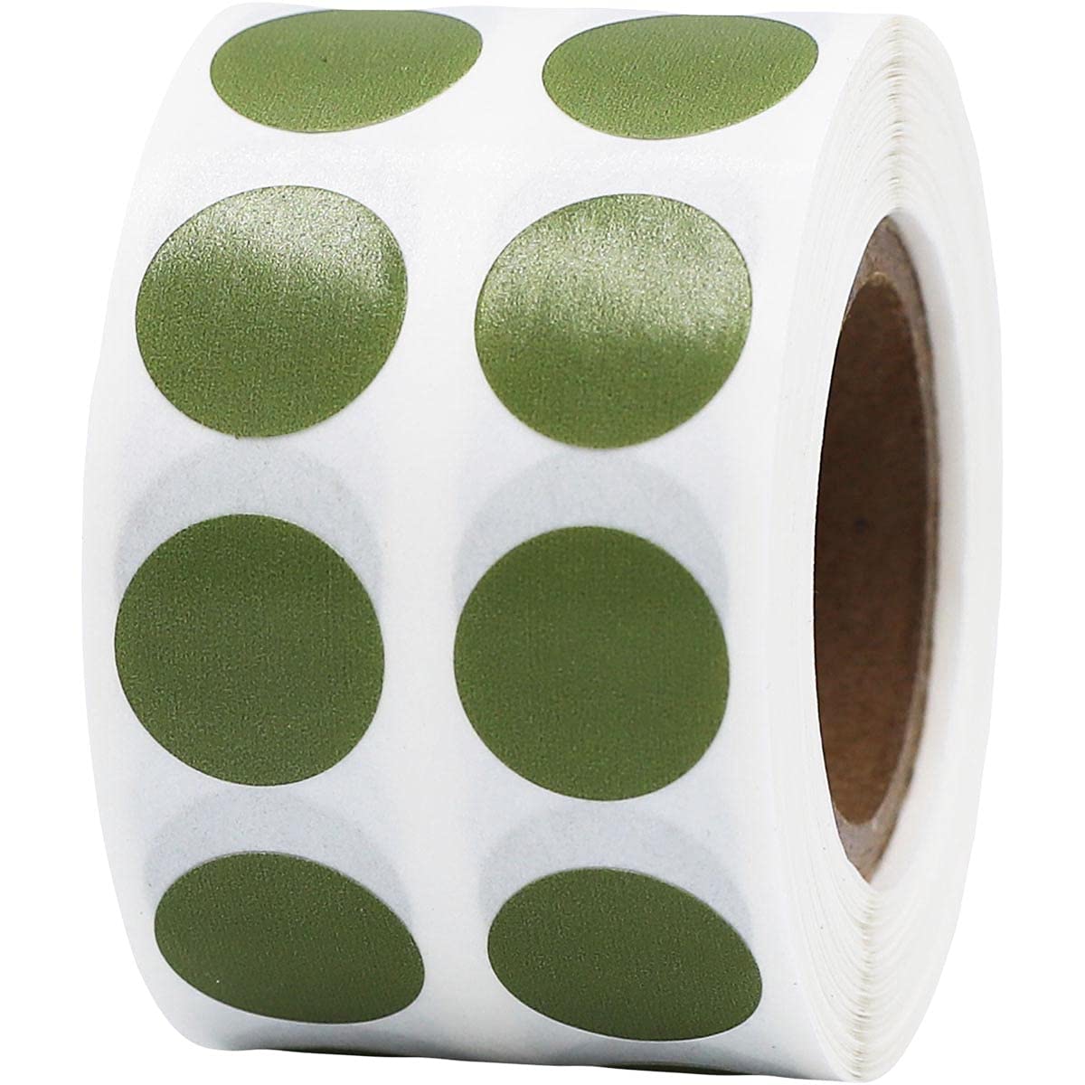 Olive Green 1/2" Inch Round Adhesive Labels 1,000 Color Coding Dot Stickers for Efficient Inventory Management, Crafting Projects, and Organizational