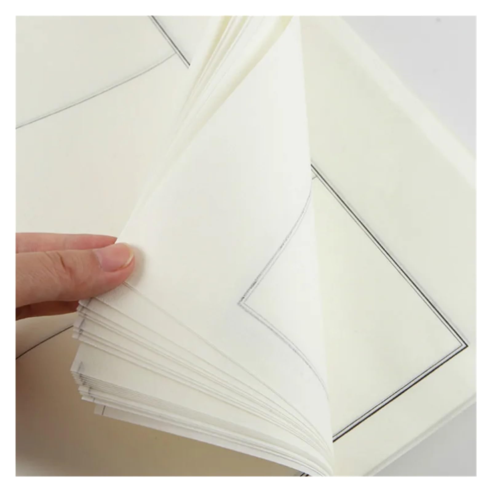 MIUYTRN 34 * 138cm papier ryżowy pieczęć skrypt oficjalny skrypt tworzenie kaligrafii specjalny półdojrzały papier Xuan początkujący pędzel praktyka Papier cuicui(biały,12x12cmx20 grids)