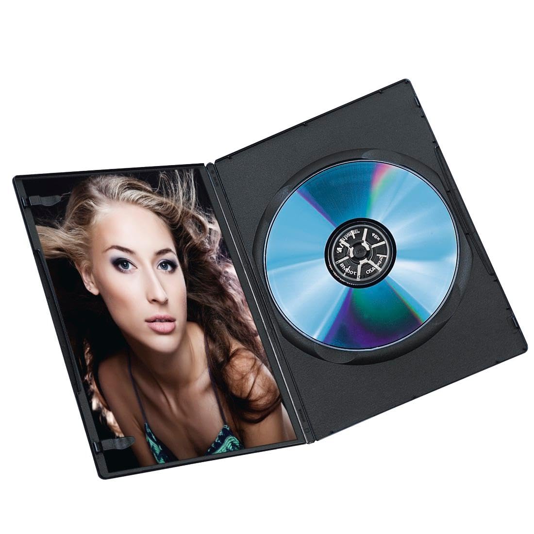 Hama DVD Slim Box 25, Cajas de discos ópticos, Negro, paquete de 25