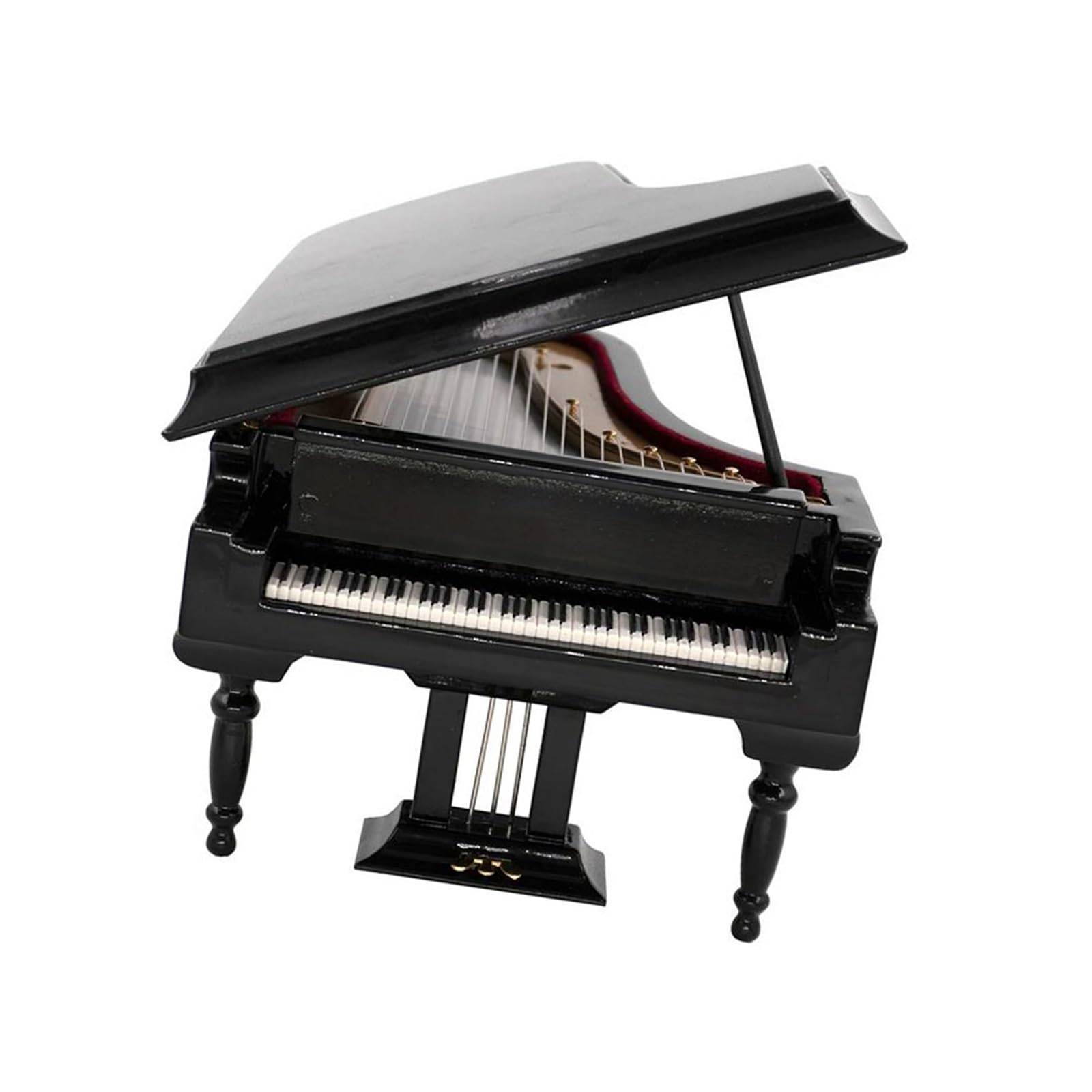 Ornamenti per Pianoforte a Coda Modello di Pianoforte a Coda in Legno in Miniatura con Sgabello Ornamenti per Strumenti Musicali(20x14x16cm)
