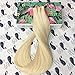 HIKYUU 16 inches 30g/20pcs Double Side Tape in Skin Weft Remy Human Hair Extensions Invisible White Blonde #60 Tape in Hair Extensions