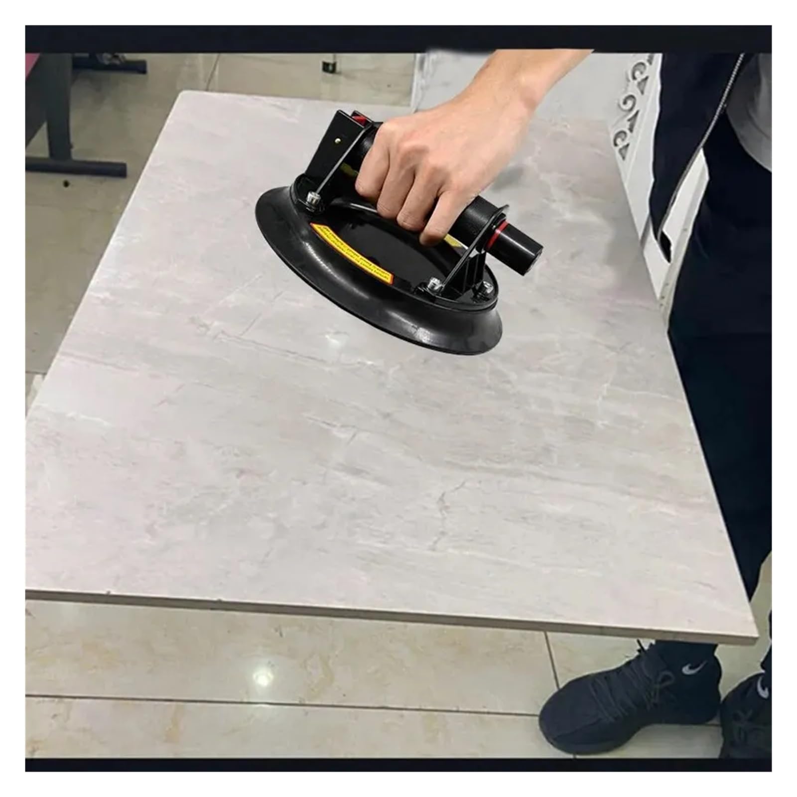 Ventose a vuoto, Ventosa a vuoto da 8 pollici 220 kg con manico in rame Sollevatore resistente for sollevamento manuale in vetro di piastrelle granito(1pc)