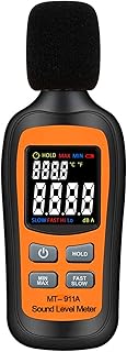 Decibel Meter,Digital Sound Level Meter Portable SPL Meter,35dB to 135dB Temperature Function,Noise Meter with A-Weighted [MAX/MIN Fast/Slow Data Hold], Use for Home, Noisy Neighbor, Factory