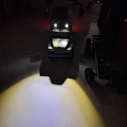 Miniatura 5 de Barra de luz RC con carcasa de metal, lente rectangular, 2 unidades, luces RC Crawler Accesorios para Axial SCX10 Traxxas TRX4 TRX4M Arrma Senton