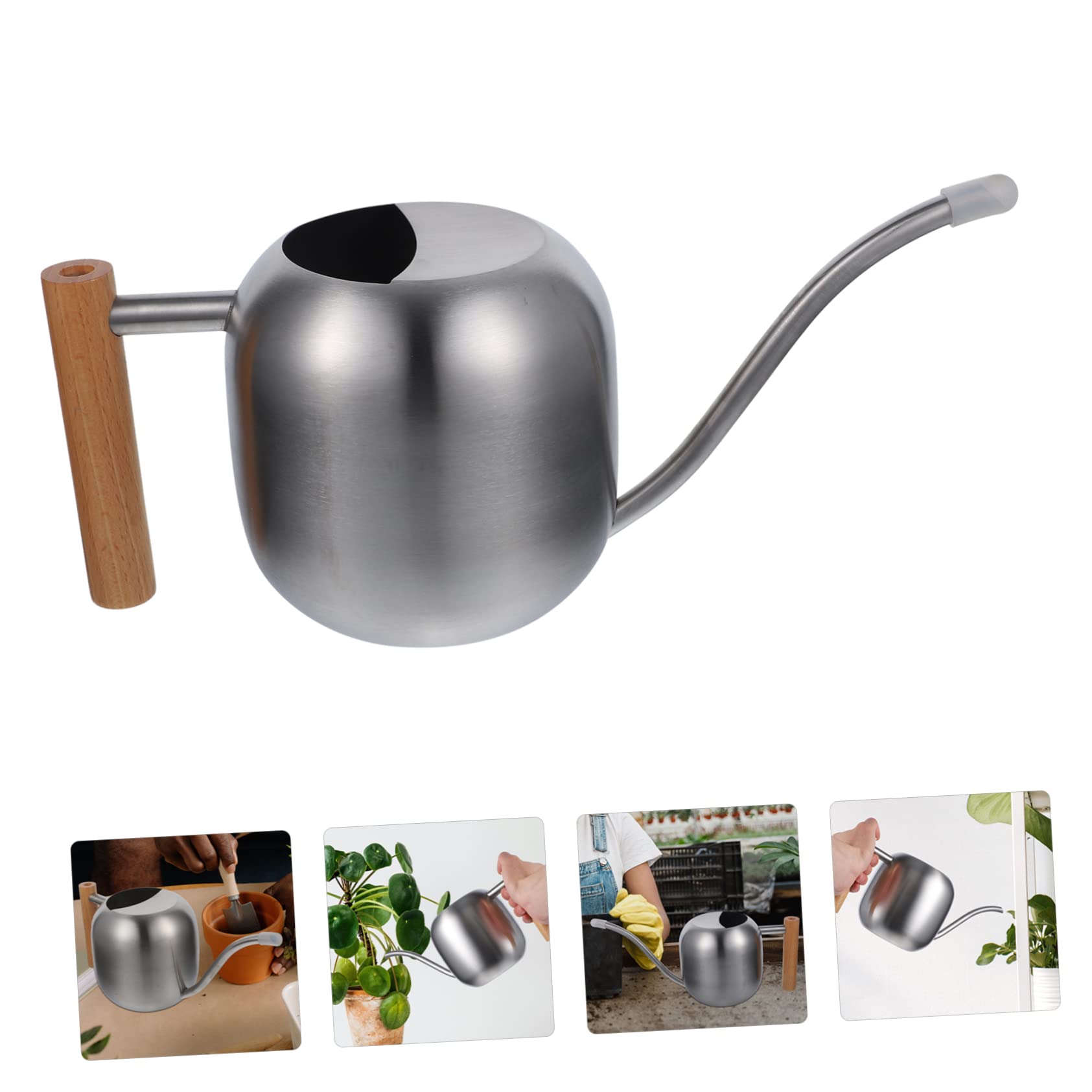 Annaffiatoio per Piante da Bollitore in Acciaio Inox con Impugnatura Ergonomica per Piccoli Spazi E