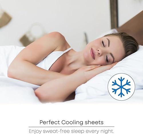 Miniatura 8 de Linenwalas Juego de fundas de almohada de bambú orgánico tamaño King, juego de 2  100% natural más suave, ropa de cama perfecta para el cuidado de