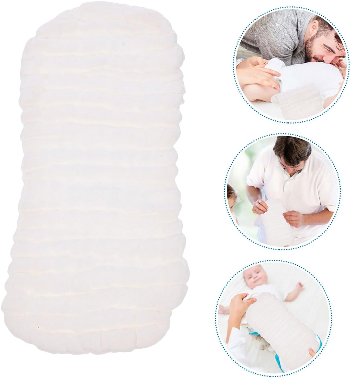 VICASKY 6pcs Peanut-Shaped Washable Cloth Diapers Liners Soft Cotton Inserts for Newborns Breathable and Leakproof -Friendly Diaper Pads