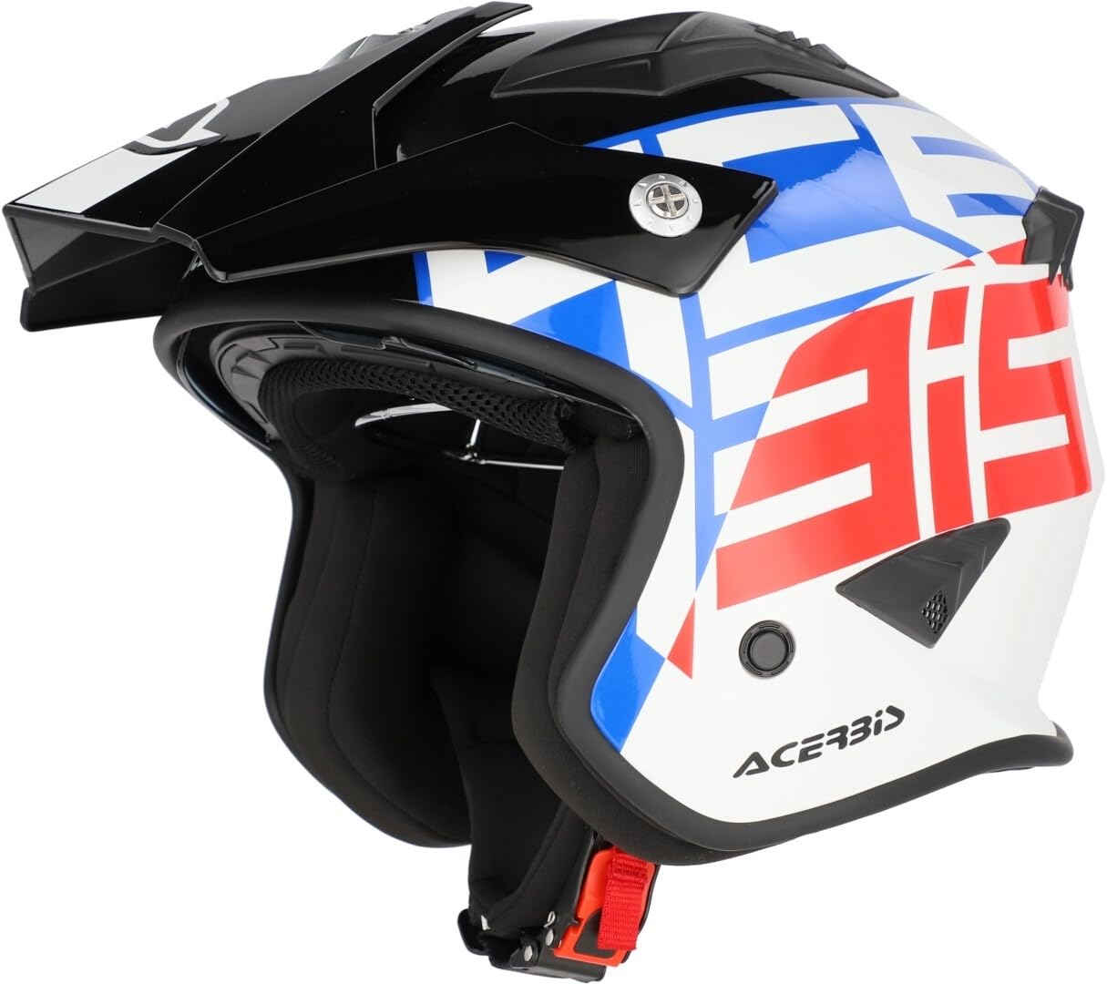 Acerbis - Casco Jet Aria Graphic - Color Blanco/​Azul/​Rojo - Talla L