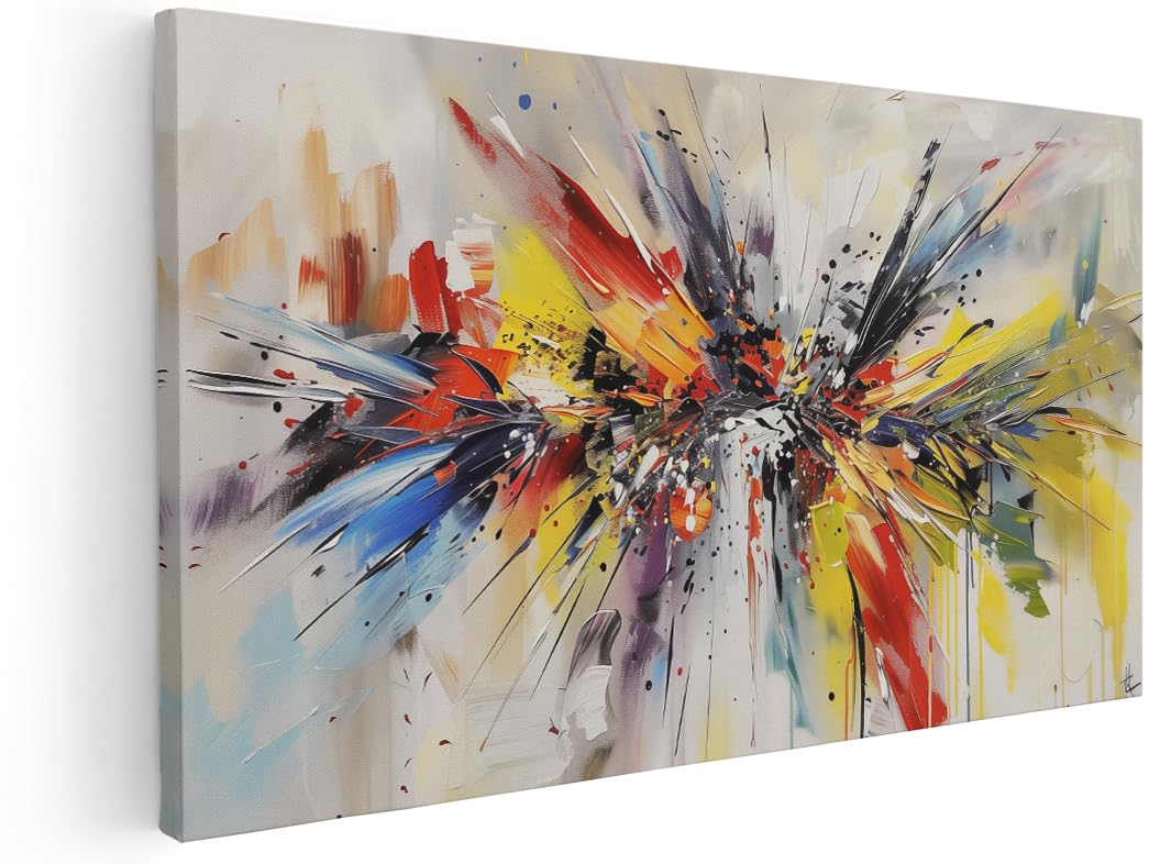 Artaza Cuadros Decoración Salón Modernos Cuadro Abstracto - 120x60 cm - Grande - Cuadros Decorativos Colores Vivos - Decoración Pared Salón - Lienzos Abstractos