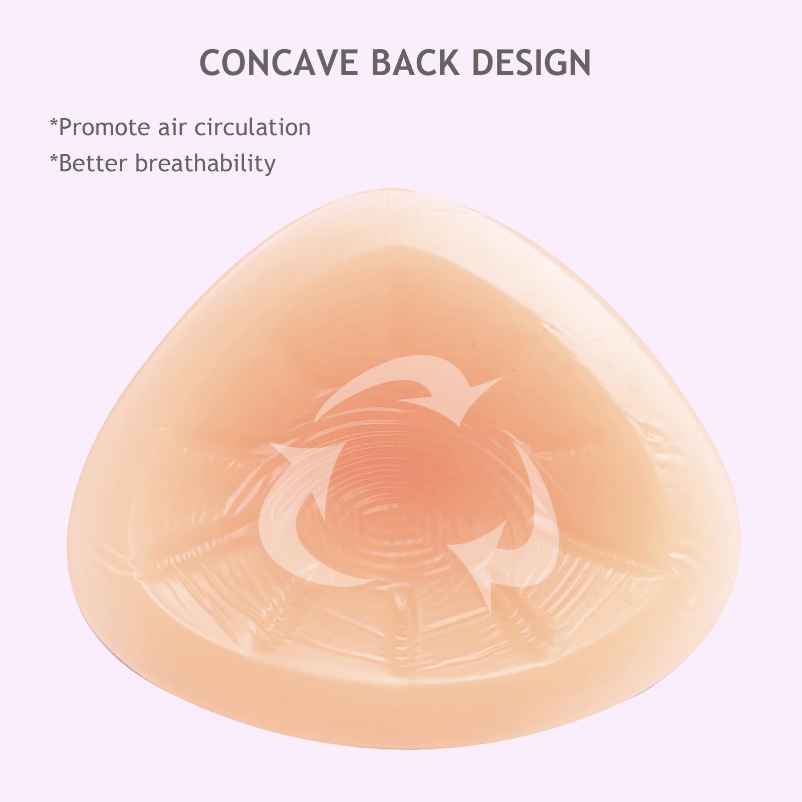 Inserto triangolare in silicone per potenziare il reggiseno concavo per mastectomia protesi crossdresser
