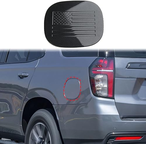 Cubierta del depósito de combustible de fibra de carbono para puerta de gas para Chevy Tahoe Suburban 2021-2023 para GMC Yukon 2021-2023