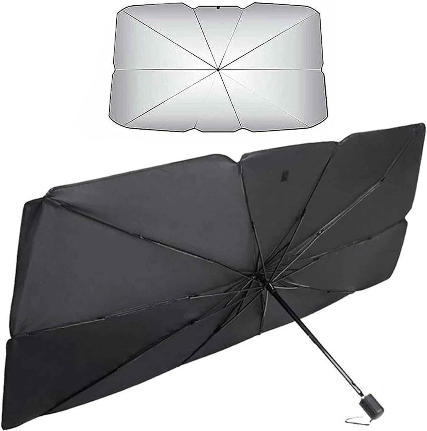 Windshield Sun Shade Umbrella, for Ford Capri (2024+) Car Windshield Sun Shade Foldable Protector, Block Heat and UV Rays, for Cars Trucks SUVs,M(125 * 65cm)